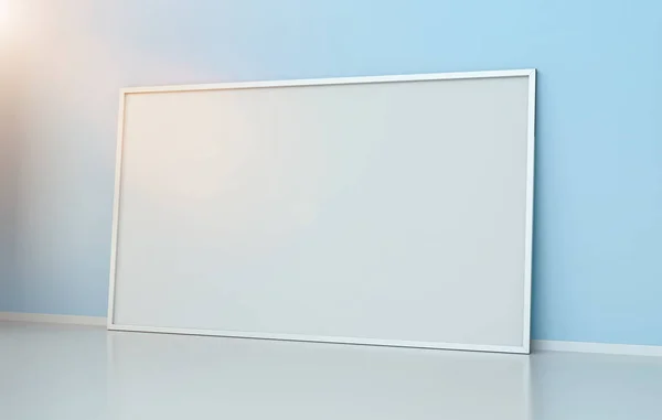 Weiße, leere Leinwand 3D-Rendering — Stockfoto