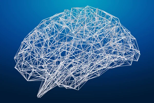 Radiographie numérique cerveau humain rendu 3D — Photo