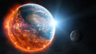 Gezegenin sonu toprak bu görüntü furn 3d işleme öğeleri