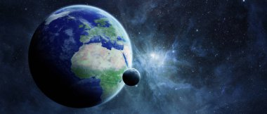 Planet Earth alan 3d render elemanları bu görüntü furnis