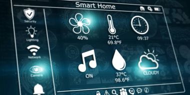 3D işleme modern dijital akıllı ev arabirimi