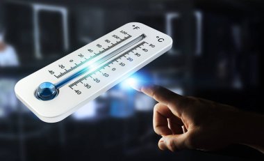 Sıcaklık kontrol işadamı 3B oluşturmayı bırak