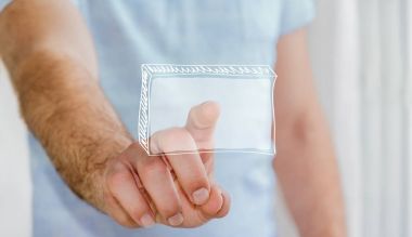 Adam çizilmiş iş sunumu dokunmadan