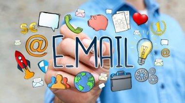 İşadamı çizim el yazması metin başvurun