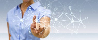 Parmağını 3d render ile veri şebekesine dokunmadan işkadını