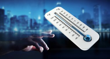 Sıcaklık kontrol işadamı 3B oluşturmayı bırak