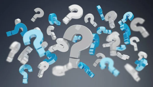 3D rendering question marks — Stock Photo, Image