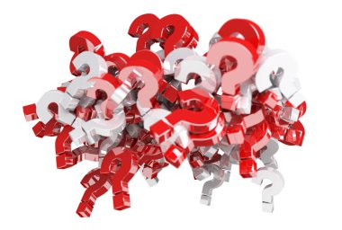 3D render soru işaretleri