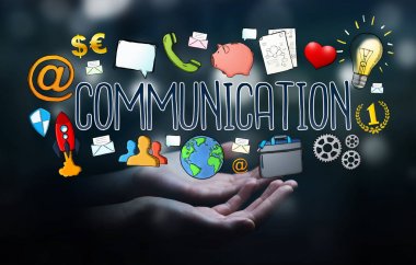 El çizimi sunum kullanarak iş kadını