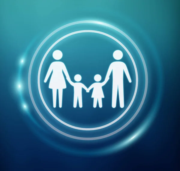 3D rendering family icon — Stock Photo, Image