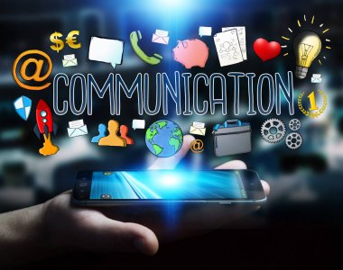 El çizimi sunum kullanarak iş adamı