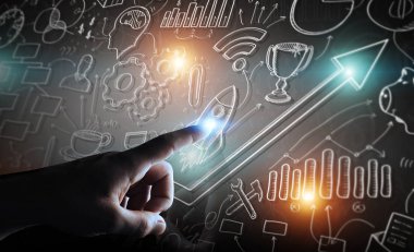 El yazması proje sunumu onun Fi dokunmadan işadamı