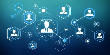 3D render işadamı bağlantı arabirimi