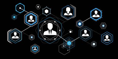 3D render işadamı bağlantı arabirimi