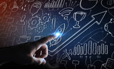 El yazması proje sunumu onun Fi dokunmadan işadamı