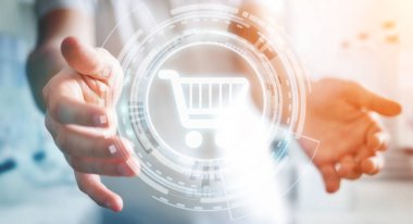 Dijital ödeme arabirimi 3d rendering kullanarak iş adamı