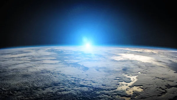Planeet aarde in de ruimte 3d rendering elementen van deze afbeelding furnis — Stockfoto