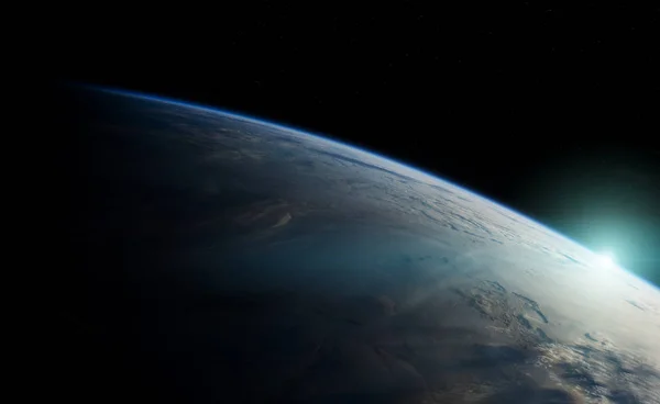 Planet Earth alan 3d render elemanları bu görüntü furnis — Stok fotoğraf
