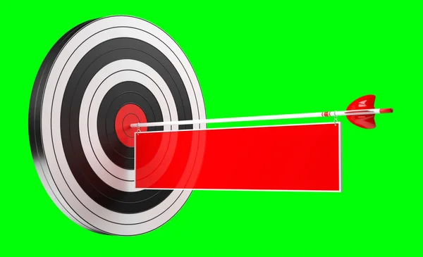 3D rendering target black white and red target with arrows — Stock Photo, Image