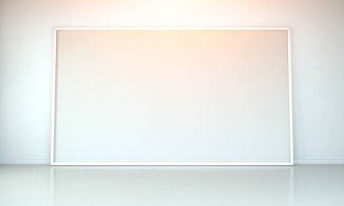 Beyaz boş tuval 3d render