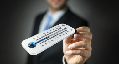 Sıcaklık kontrol işadamı 3B oluşturmayı bırak