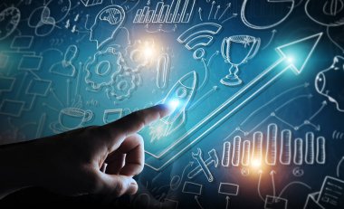 El yazması proje sunumu onun Fi dokunmadan işadamı