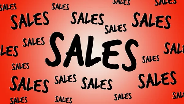 Hand-drawn sales text — Stock Photo, Image