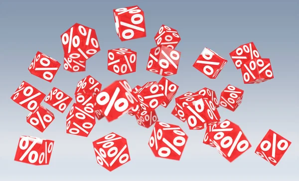 Sales icons floating in the air 3D rendering