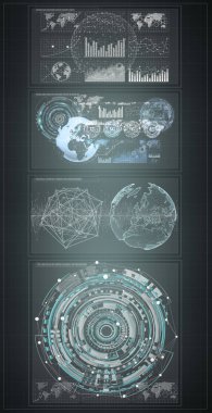 3D işleme Dijital grafikler ve grafik hologram ekran