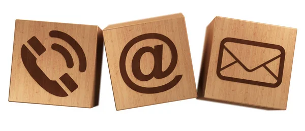 Digitální dřevěná kostka obrátit na ikonu 3d vykreslování — Stock fotografie