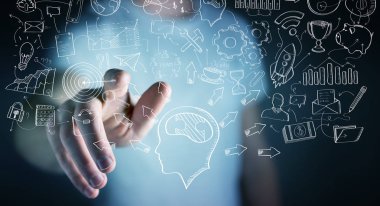 El yazması proje sunumu onun Fi dokunmadan işadamı