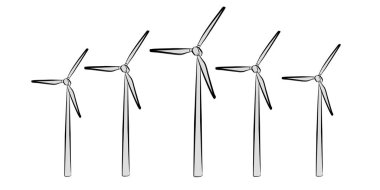 Yenilenebilir enerji çizilmiş kroki