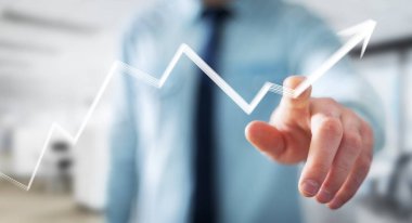 Çizilmiş ok kadar dokunaklı işadamı