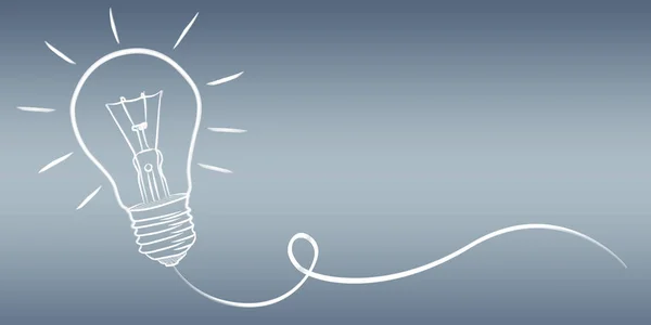 Hand-drawn lightbulb sketch — Stock Photo, Image