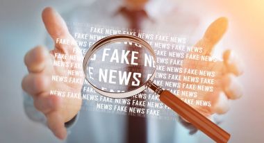 İşadamı sahte haber bilgi 3d render keşfetmek