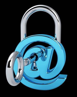 Dijital ilgi asma kilit 3d render