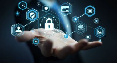 Bir siber saldırı 3d render engellemek için antivirus istimal iş adamı