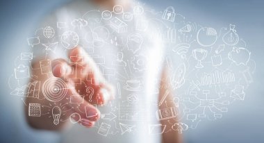 El yazması proje sunumu onun Fi dokunmadan işadamı