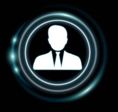 3D render işadamı bağlantı arabirimi