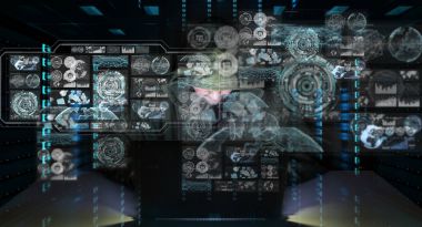 Bir bilgisayar ile kişisel verileri bilgilere erişim hacker 3d