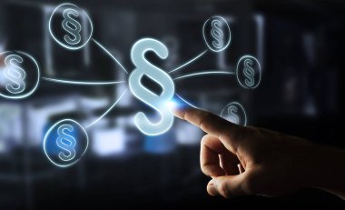 Hukuk koruma sağ sembol dokunmadan işkadını