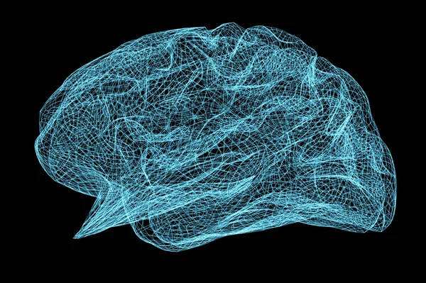 Radiographie numérique cerveau humain rendu 3D — Photo