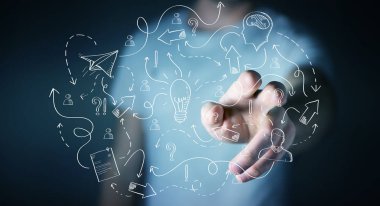 El yazması proje sunumu onun Fi dokunmadan işadamı