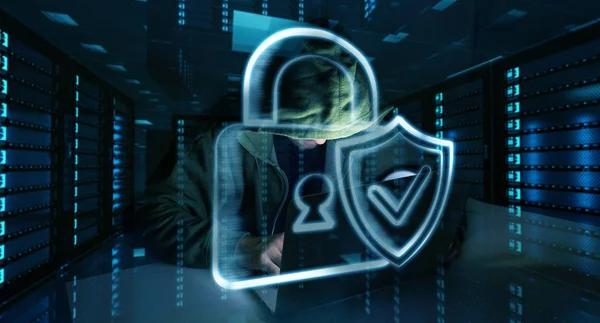 Bir bilgisayar ile kişisel verileri bilgilere erişim hacker 3d