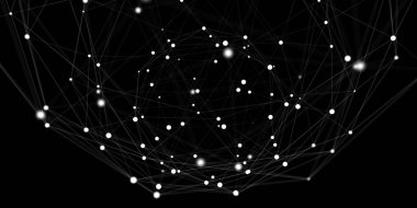 Ağ Bağlantısı arabirimi 3d render uçan