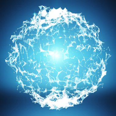 Bağlantıları ve veri değişim gezegen üzerinde 3d renderi toprak