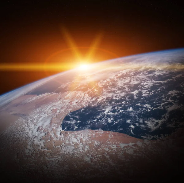 Planeta Terra vista 3D elementos de renderização desta imagem mobilada — Fotografia de Stock