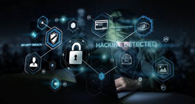 Bir bilgisayar ile kişisel verileri bilgilere erişim hacker 3d