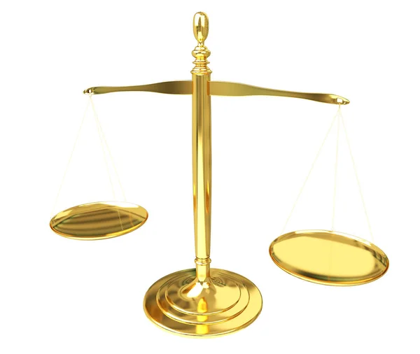 Justiça balança de pesagem 3D renderização — Fotografia de Stock