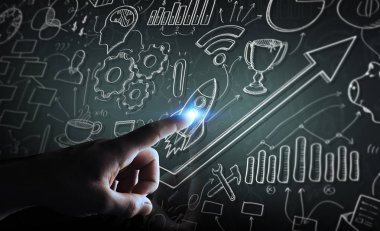 El yazması proje sunumu onun Fi dokunmadan işadamı